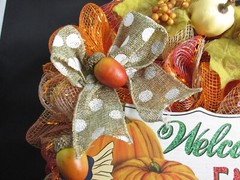 Fall Flower Ruffle Deco Mesh Wreath