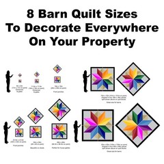 Barn Quilt Square, 8 Sizes, Outdoor & Indoor Wall Art, Home Decor, BQ105-02
