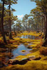RIVER STREAM LANDSCAPE WALL ART PRINT/CANVAS POSTER 8 OPTIONS FREE SHIP L80