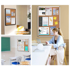 26 In. X 20 In. Outdoor/Indoor Bulletin Board with Tamper-Proof Acrylic Door, Fi