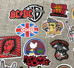 100+ Rock Band Stickers Lot Punk Metal Rock Music Decals For Laptop Guitar Case