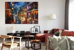 New Orleans Bourbon Street at Night, Canvas Art Print Living Room Decor