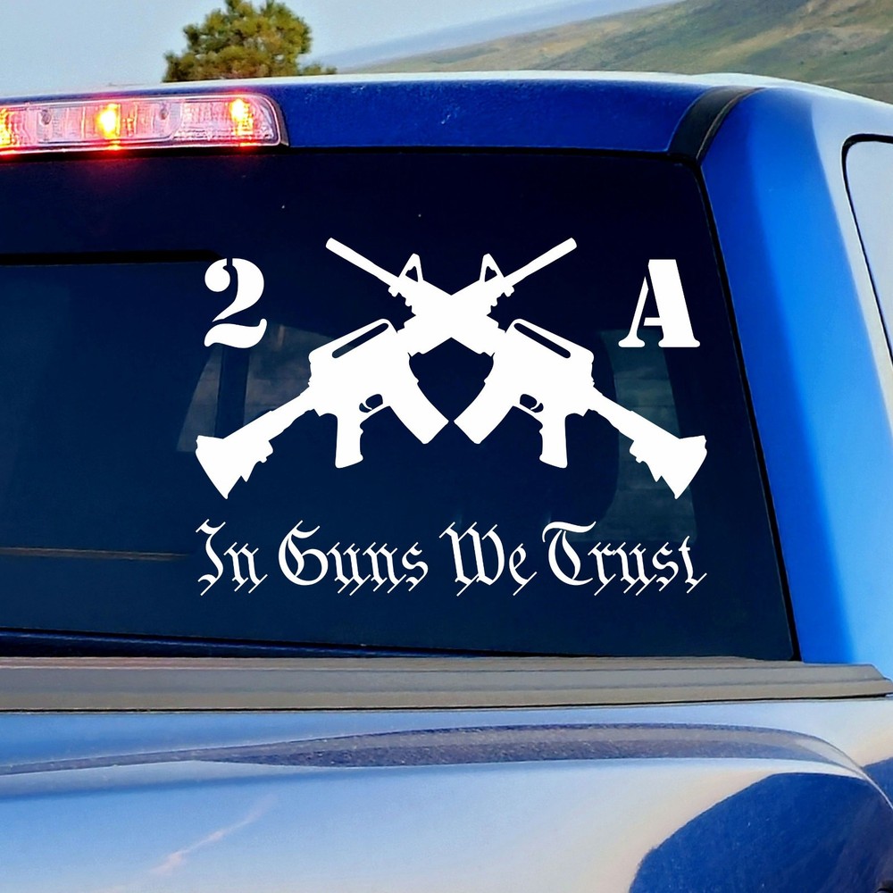 2A 2nd Amendment Decal Second Amendment Patriotic Sticker Car Truck Window Wall