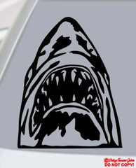 JAWS Vinyl Decal Sticker Car Rear Window Wall Bumper GREAT WHITE SHARK MOVIE JDM
