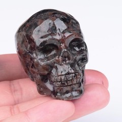 2 Inch Flame Yooperlite Stone Crystal Skulls Decor,Human Skull