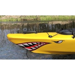 2 Shark Teeth Mouth Reflective Decals Graphics Sticker for Kayak Canoe Car Truck