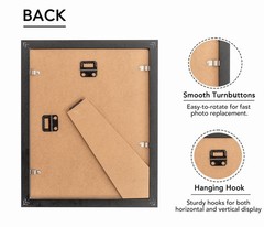 8×10 Picture Frame Set of 3, Solid Wood Picture Frames With Plexiglass, Displ…