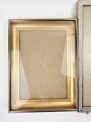 Vintage Picture Frame Lot Of 4 Metal Gold Tone MCM Mixed Varies Ornate P129