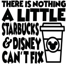Disney & Starbucks Decal: Fix Your Day with Magic & Coffee – 6549