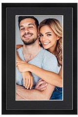 24×36 Frame Black With Black Picture Mat For 24×36 Photo – Black 28×40 Frame To