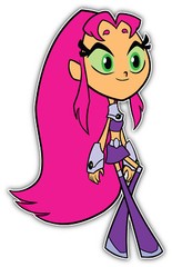 Starfire Teen Titans Cartoon Sticker Bumper – »SIZES»