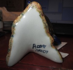 VTG Japanese Ceramic & Brass Fish 6½» Owned by Veteran of Famous Nisei Regiment