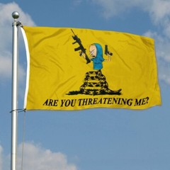 Beavis flag Are you threatening me threate Flag Banner 3x5Feet Party Decor