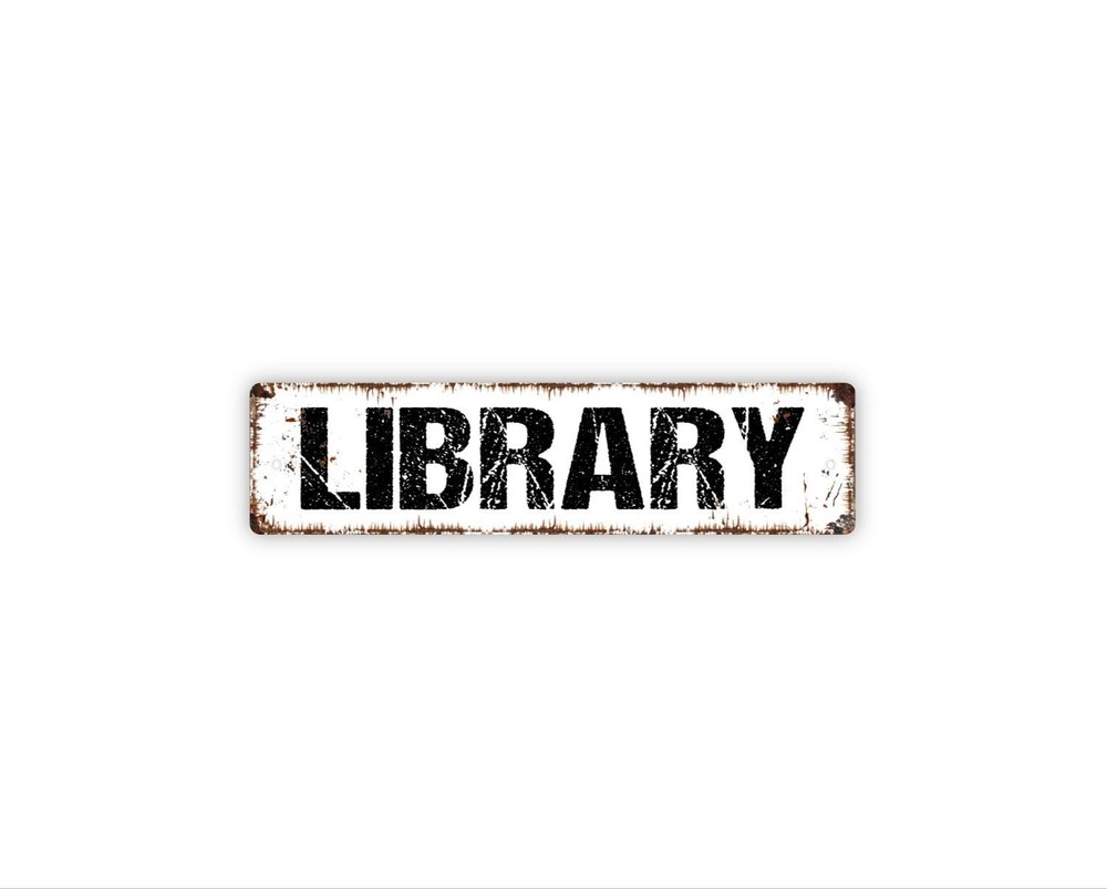 Library Sign | Rustic Reading Wall Decor | Farmhouse Study or Office Sign
