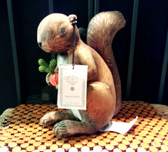John Derian Plush & Beaded Squirrel Pillow Limited Edition 12″x8″ NWT