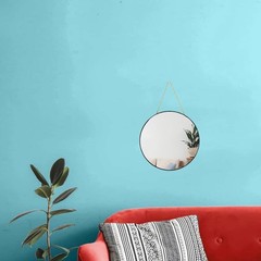 11.8 inch Small Black Round Wall Mirror for Bathroom, Entryway, Living Room