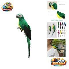 Vibrant Green Foam Feathered Parrot – Ideal for Parties & Garden Decoration