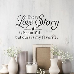 Wall Decal Love Story Family Home Interior Vinyl Decor Black gz532 22.5″x13″