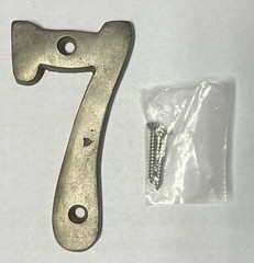 4″ Rustic Silver Patina Solid Bronze Metal House Numbers 4 INCH PICK NUMBER