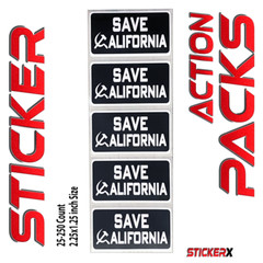 SAVE CALIFORNIA Sticker Communist Socialism Funny Protest Action Stickers Packs