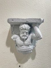 Atlas Titan Greek Statue Wall Shelf Bracket Stone Style Mythology Decor Mount 8”