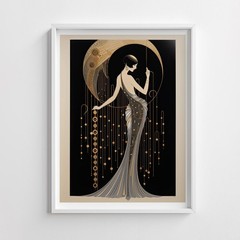 Art Deco Erté Poster | Vintage Style Illustration Print | Home Wall Art