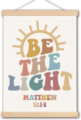 Christian Wall Decor, Be the Light Matthew 5:14 Inspirational Wall Art Poster, C