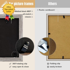 5X7 Double Picture Frame Vertical Hinged Photo Frame 2 5X7 Light Gray 1-Pack…