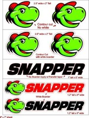 Snapper Sam Turtle Logo Set OEM graphics sticker emblem Lawnmower tractor Decal