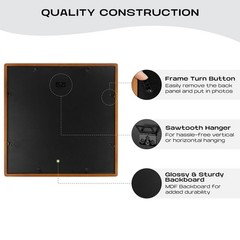 , 4×6 Collage Picture Frame – Solid Wood With Real Glass – Multi Picture Fram…