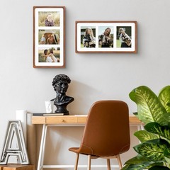 , 5×7 Collage Picture Frame – Solid Wood with Real Glass – Multi Picture Fram…