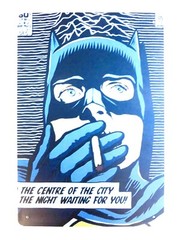 wall decoration Batmen Centre of city Night Waiting for you tin sign