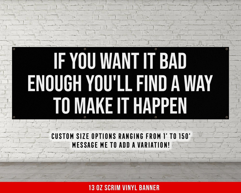 Motivational Gym Wall Art – Weightlifting Quote Banner