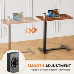 Adjustable Mobile Bed Table, Computer Desk, Mobile Standing Table