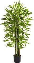 4ft UV Resistant Outdoor Artificial Bamboo Plant, 48in Potted Realistic Fake