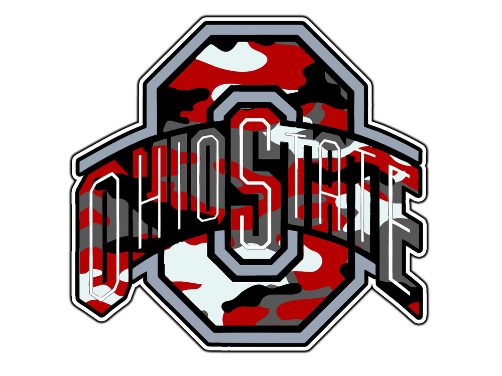 #403 Ohio State Buckeyes Camo Logo Waterproof Vinyl Sticker Decal Die-Cut