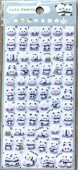 Cute Family Panda Friends PVC Puffy Sticker Animal Kawaii Lovely Kids Gift JAPAN