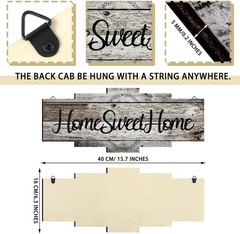Home Sweet Home Sign, Rustic Wood Room Wall Decor, Farmhouse Plaque Wall Hanging