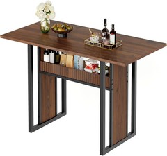 47.2 Inch Dining Table for 4, Kitchen Table with Storage, Morden Dining Room