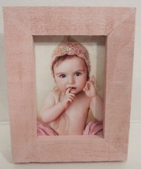 2×3″ Inch Baby Pink Distressed Shabby Chic Wood Photo Picture Frame Tabletop