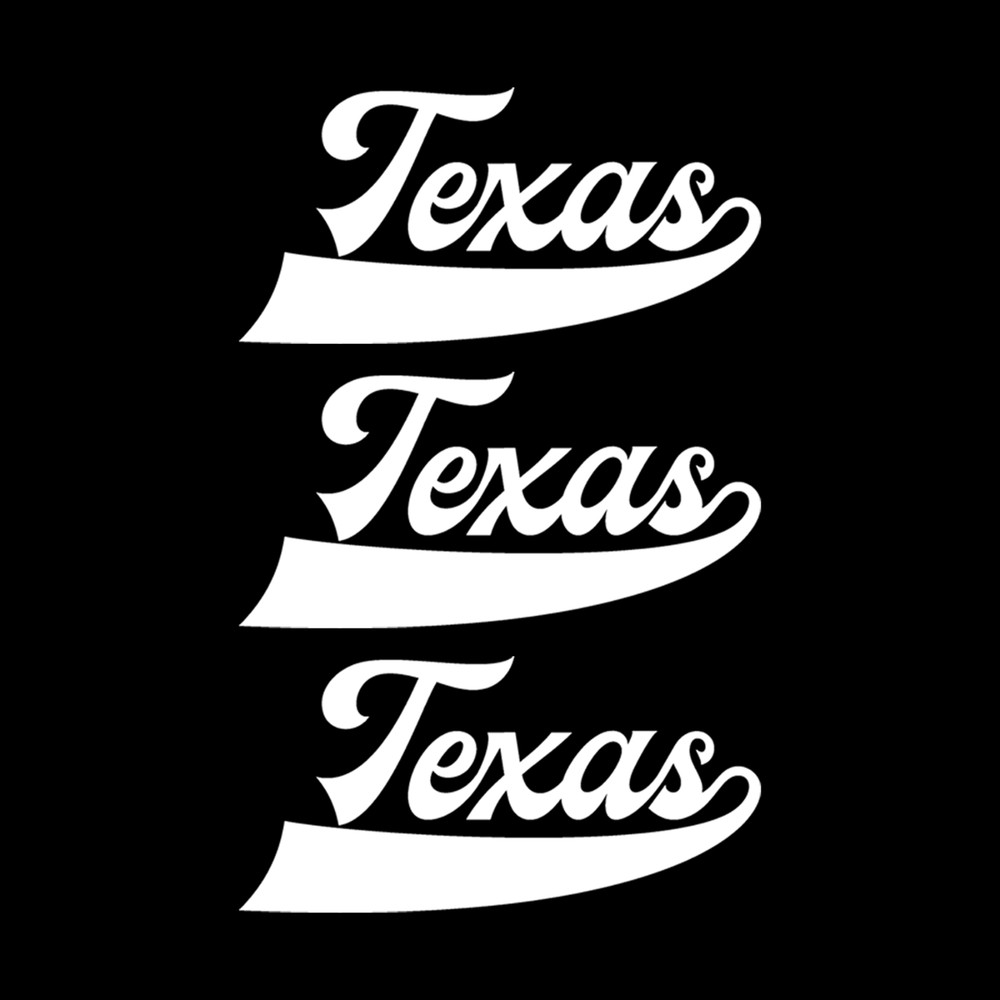 Set of 3 – Texas Script Vinyl Decal – Permanent Sticker for Car, Laptop, Tumbler