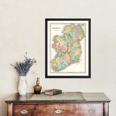 Old Map of Ireland 1827 – Vintage Ireland Art Wall Decor