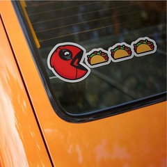 Dead Pool Taco Chomp Vinyl Decal Sticker – Funny Food Gamer Car Sticker USA