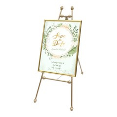 Car Show Easel Stand Large Golden Wedding Easel Stand Adjustable Hooks