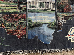 New in Plastic TY Mawr State Ohio Outline Bicentennial Tapestry Throw Blanket