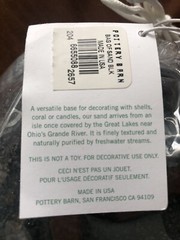 Pottery Barn Black Sand 5 lbs Bowl Vase Decorative Filler New In Bag With Tags