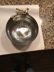 3 Bowl Silver Color With Gold Color Branch, Size Varies ￼