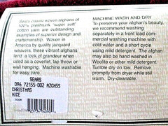 NEW 46″ x 60″ Easy Care «CHRISTMAS MICE» Sears Natural Cotton AFGHAN COLLECTION