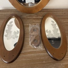 Vintage House Of Lloyd 1989 Oval Wall Mirror Set Floral Cottage Decor 3-Piece