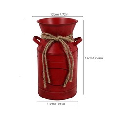 French Style Flower Vase Shabby Chic Milk Can Rustic Galvanized Flowers Bucke…
